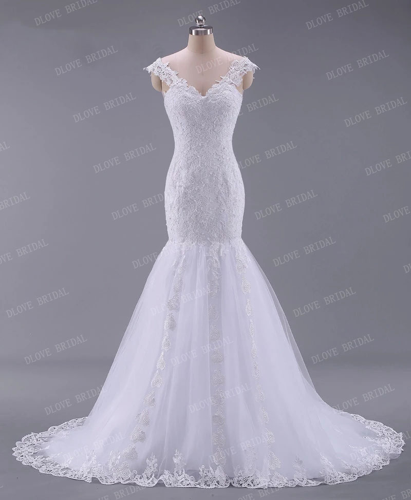 2022 Real Image Elegant Lace Mermaid Wedding Dress Church L￤mplig f￶r br￶llopsbrudkl￤nningar skr￤ddarsydda nyaste