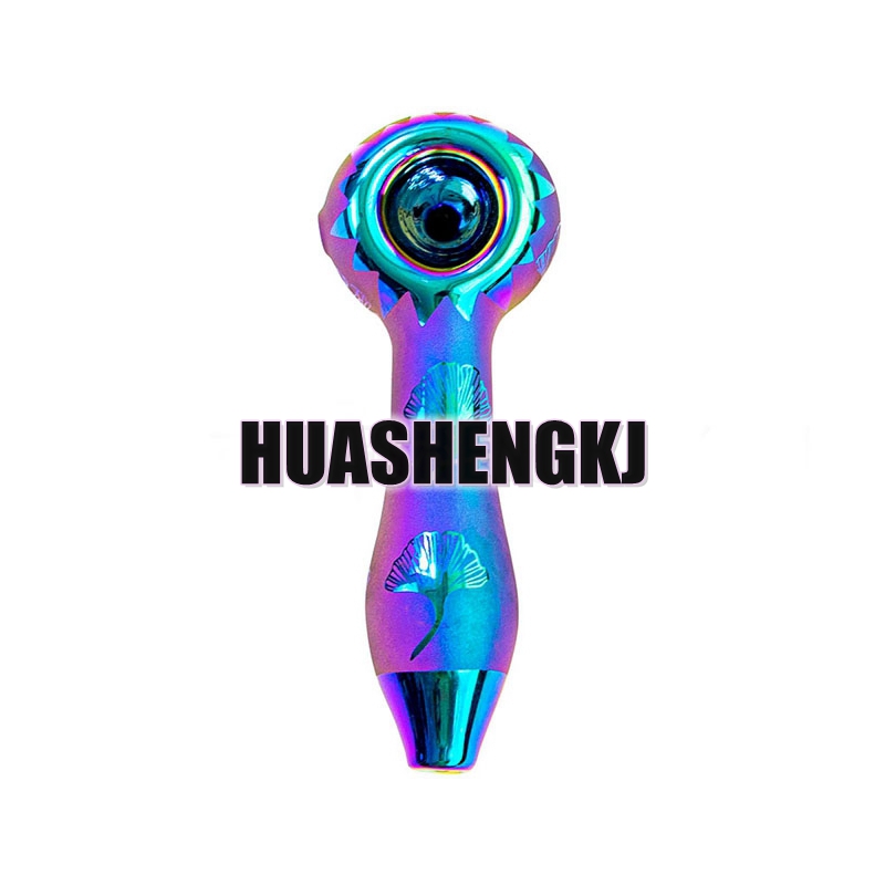 Latest Colorful Multi Pattern Thick Glass Pipes Portable Design Spoon Bowl Dry Herb Tobacco Filter Bong Handpipe Handmade Oil Rigs Smoking DHL Free