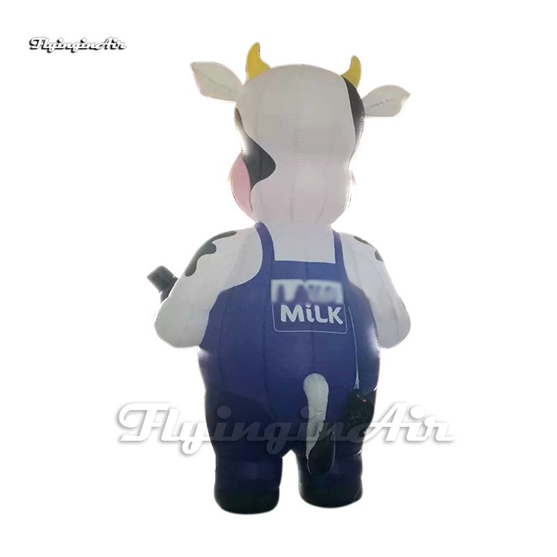 Linda publicidad inflable vaca lechera globo 3m dibujos animados animal mascota aire soplar leche vaca para evento