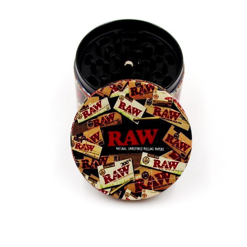 Raw zinc alloy Grinders 50mm Tobacco Grinder Smoking Accessroies herb 4 Layers Herbs Crusher Colorful Metal Grinder Factory price