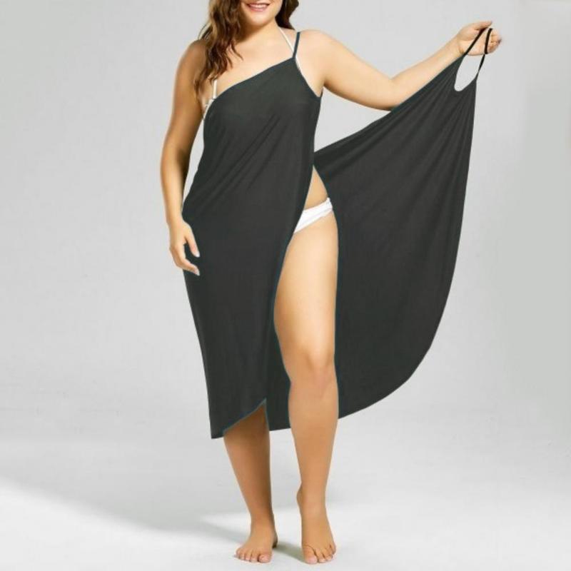 Robes décontractées Spllus Size Summer Place Sexy Femmes Couleur solide Robe enveloppe Bikini Cover Up Sarongs 220906