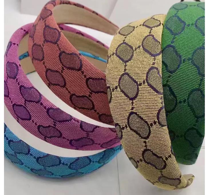 Colorido tricô carta jacquard larga bandana clássico designer senhoras cocar hoop elegante ampla hairband headwrap alta qualidade 8282844