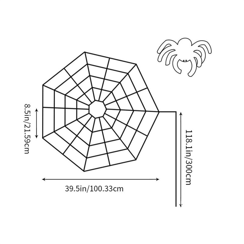 Parti Dekorasyon Örümcek Web Led Işıklar Cadılar Bayramı Siyah Net Oda Duvar Ev Dekoru Korku Evi Props Party Dekor 220905