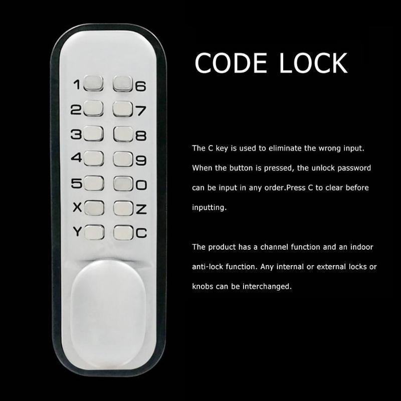 Door Locks Waterproof Mechanical Digital Push Button Keypad Keyless Code Combination Set Intelligent Electronic 220906