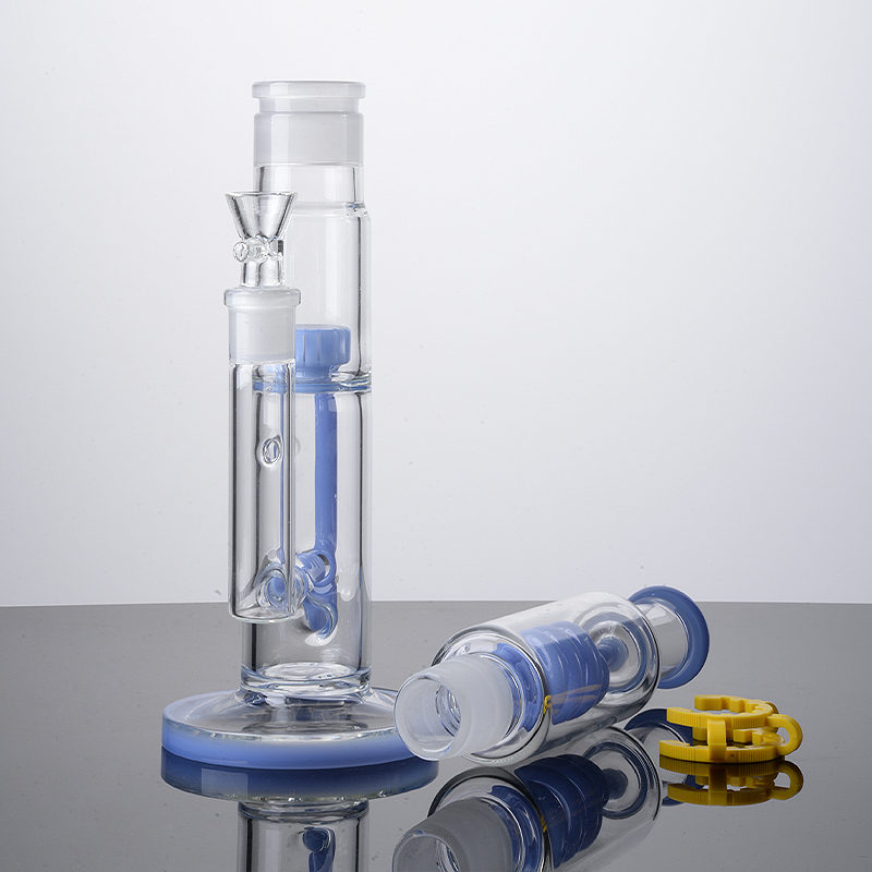 Pour la vente en gros deux styles gros narguilés 18mm joint femelle avec bol en verre bong en ligne perc conduites d'eau 4mm d'épaisseur plate-forme huile dab plates-formes