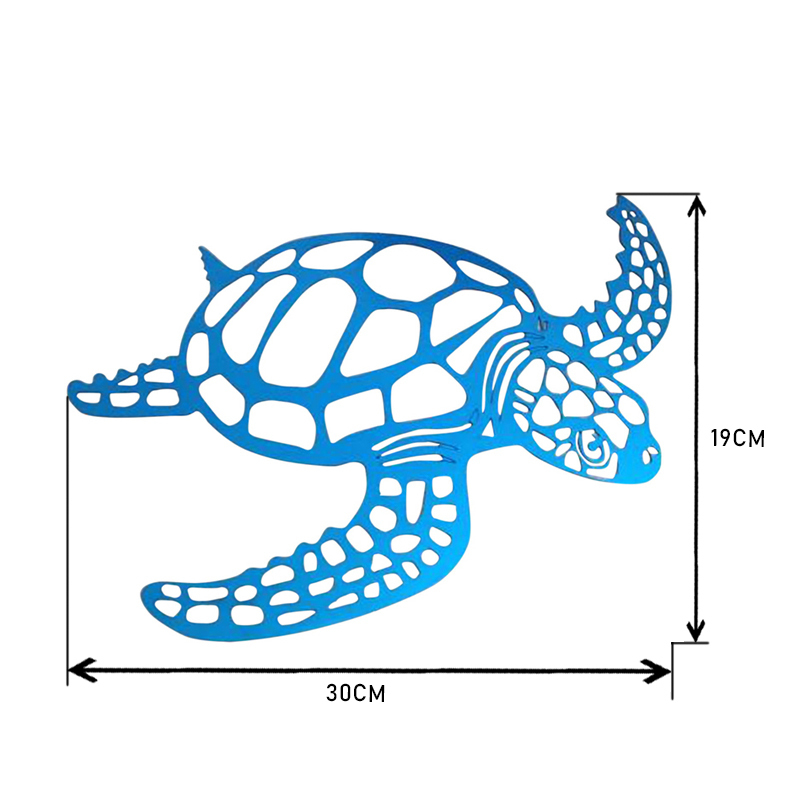 Objets décoratifs Figurines en métal tortue de mer ornement thème de plage Art mural suspendu pour salon intérieur 220906