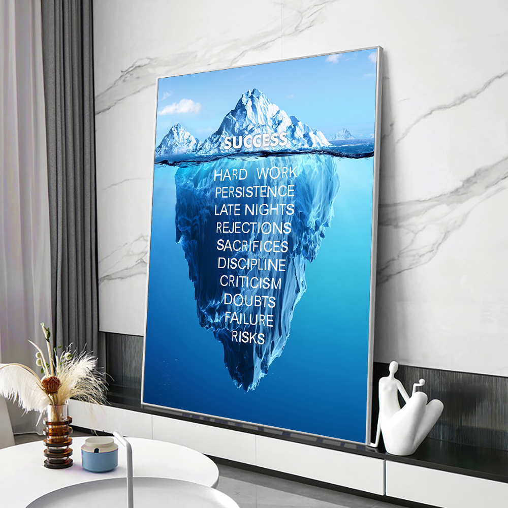 Quadro su tela Nordic Iceberg di successo Poster e stampe di ispirazione moderna Immagine di arte della parete la decorazione domestica del soggiorno