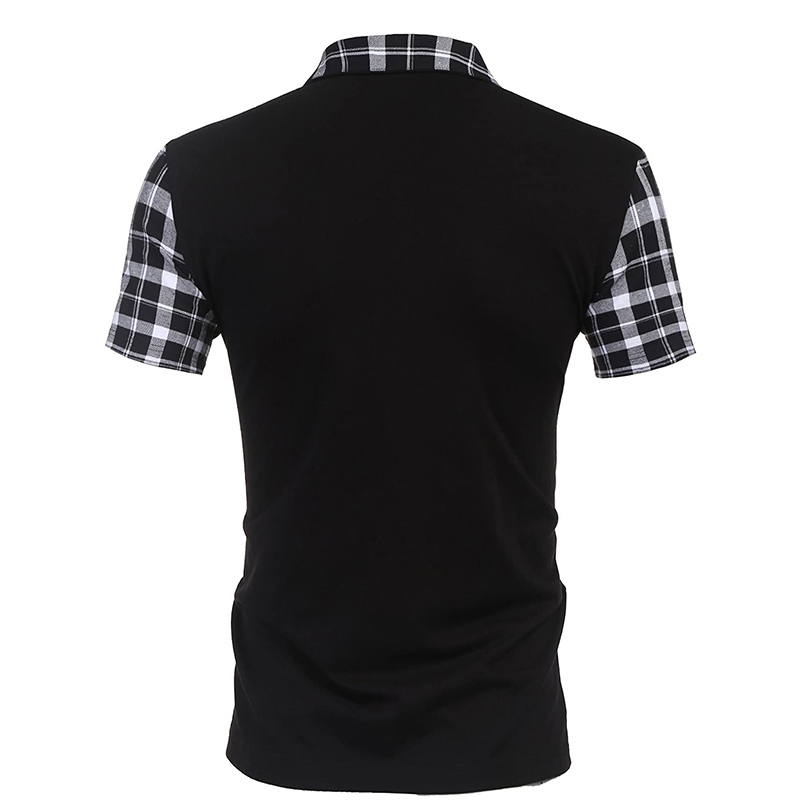 Mens Polos Summer Mens Casual Stritching Short Sleeve Polo Shirt Business Clothes Luxury Tee Male Fashion Grid Zipper Polos Topps Men 220906