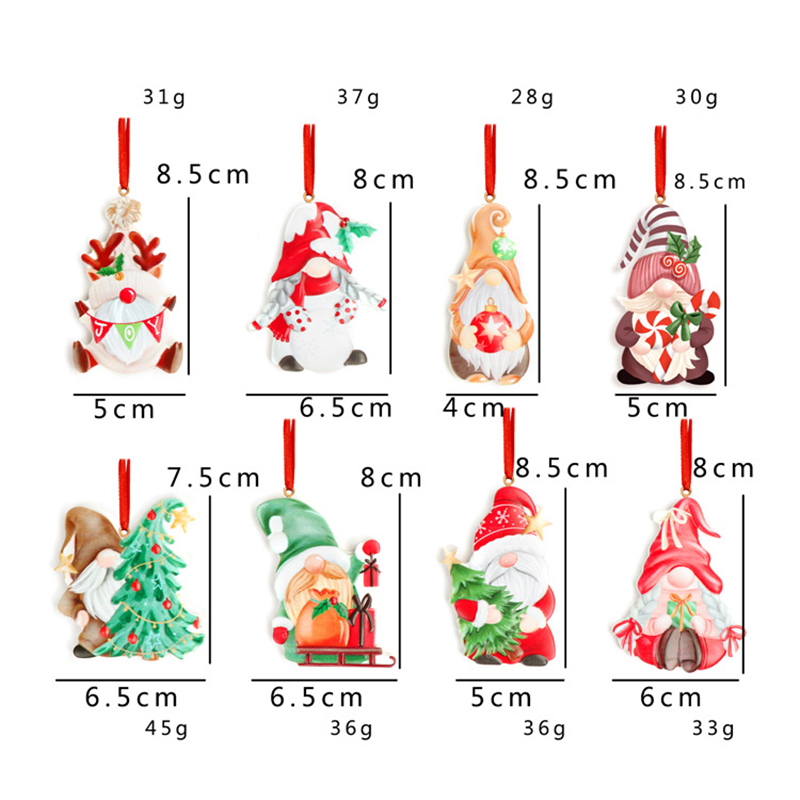 Kerstdecoratie hars hanger cartoon eland vakantie ornamenten ambachtelijke kerstcadeaus