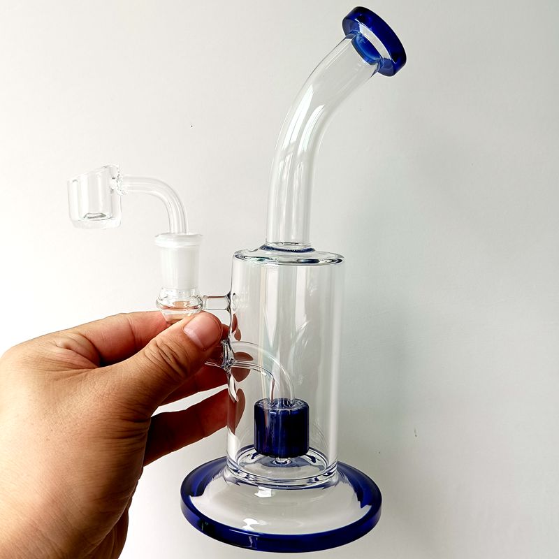 8,5 Zoll Shisha mit farbfarbenem Bong -Glasstab klar 14 mm weiblicher Stecker Wasserrohr mit Schüssel