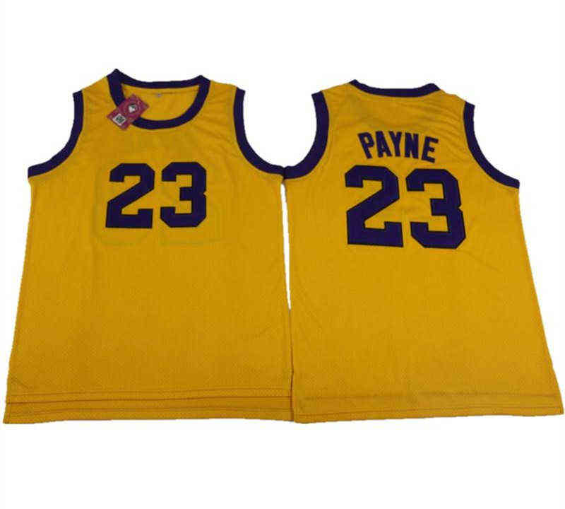 College Wears Men's TV Show Martin Payne # 23 Basketball Jersey Couleur Jaune Tout Cousu Film Maillot de basket Taille S-XXL