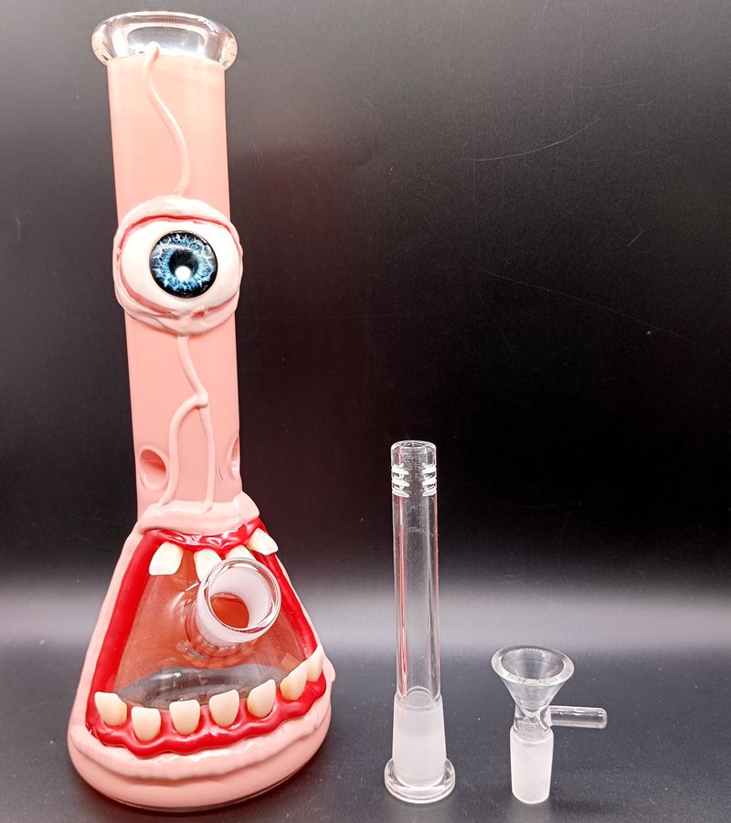 8,5 pouces verre rose eau bong narguilés conception unique huile dab rigs recycleur fumer tuyaux avec joint femelle 18mm