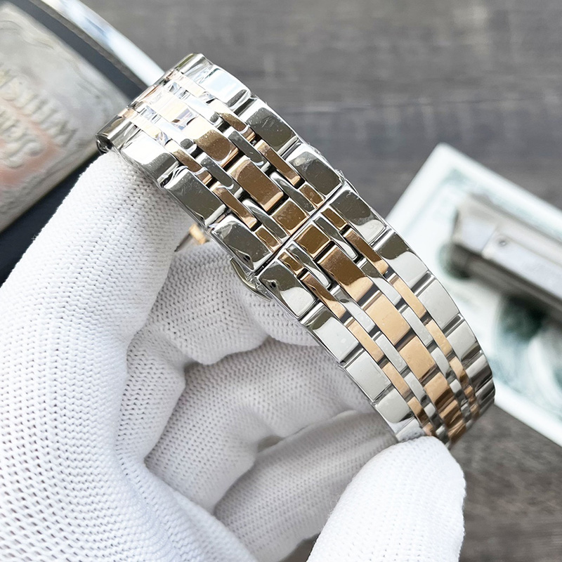 Zegaś Zegarek automatyczne zegarki mechaniczne ze stali nierdzewnej Sapphire Smaphire Wristood Waterproof Montre de Luxe Na ręce na rękę prostokątne wybieranie 42 mm