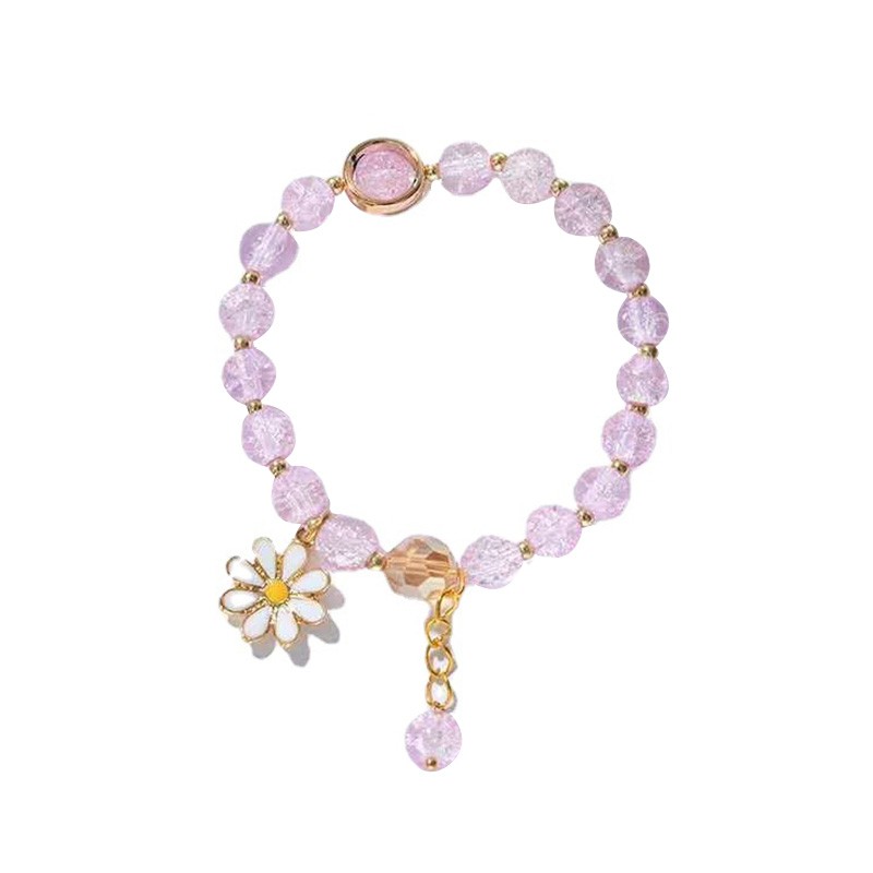 Bracelets à pendentif en fleurs de marguerite, à la mode, pour petite amie, étudiante, mignon, coloré, perlé, bijoux quotidiens, cadeaux