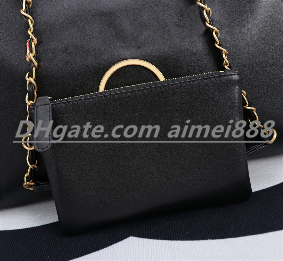 Borsa di alta qualità borsa da donna di design di grande capacità borse in pelle a tracolla di lusso a tracolla famose donne portamonete catena d'oro borse casual in pelle quadrata