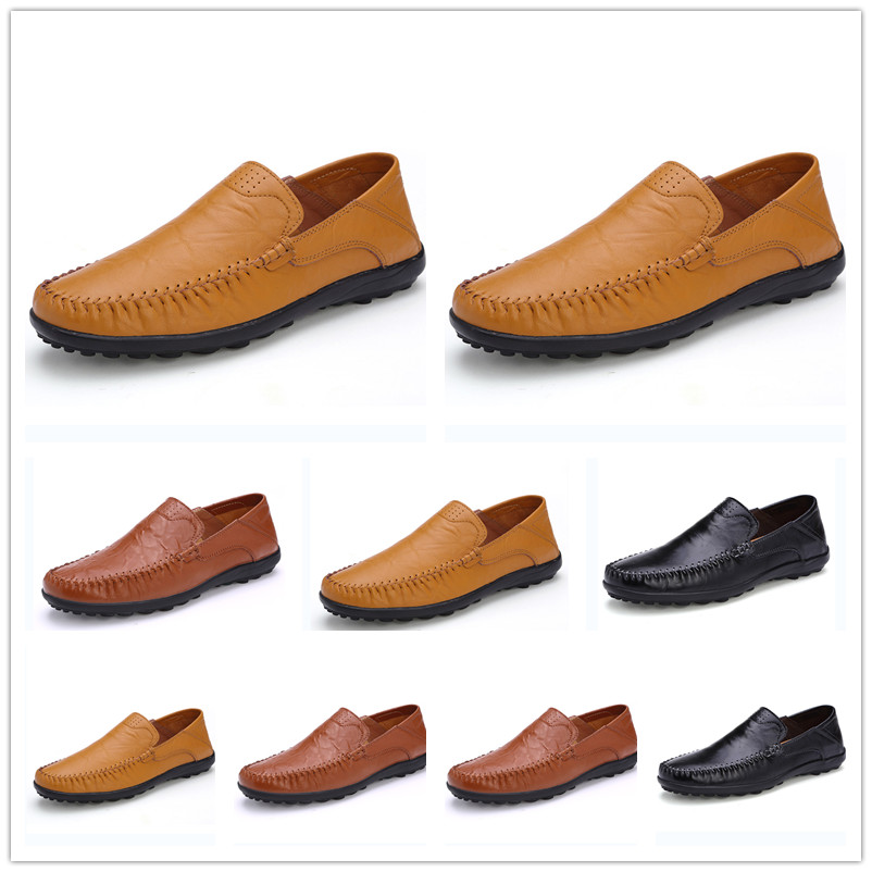 2022 Dress leather shoes Casual moccasin gommino Leisure driving Business Second-layer-cowhide Soft comfortable Home shoes MEN 38-47