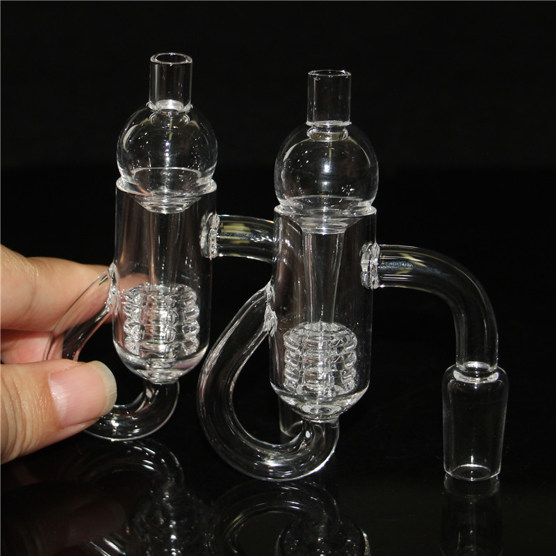 R￶kning Diamond Knot Loop Quartz Bangers med glas kolhydrater 10mm 14mm 18mm Man/Female Joint Quartz Banger Nails For Water Bongs Dab Rigs