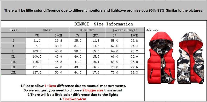 Herrenwesten DIMUSI Winter Ärmellose Jacken Männlich Doppelt Tragen Baumwolle Gepolsterte Kapuzenweste Mäntel Männer Dicke Warme Westen Kleidung 220907