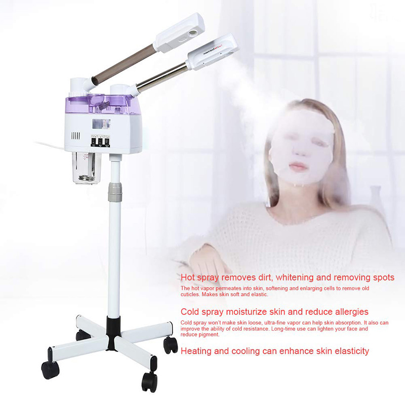 Salone di bellezza Macchina a spruzzo calda e fredda Vaporizzatore facciale Home Spa Sauna Vapore di ozono Spruzzatore Skin Beauty Mist Spray Face Steamer