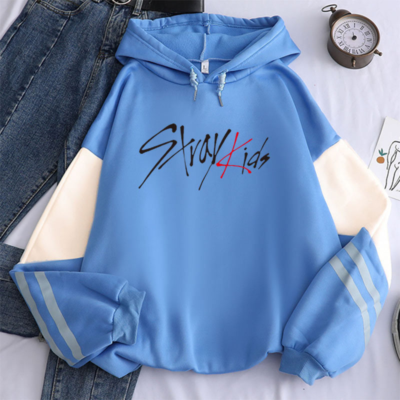 Women's Hoodies Sweatshirts Harajuku Korean Style KPOP Straykids Stray Kids Album Sweatshirt Long Sleeve Patchwork Pullovers 220907