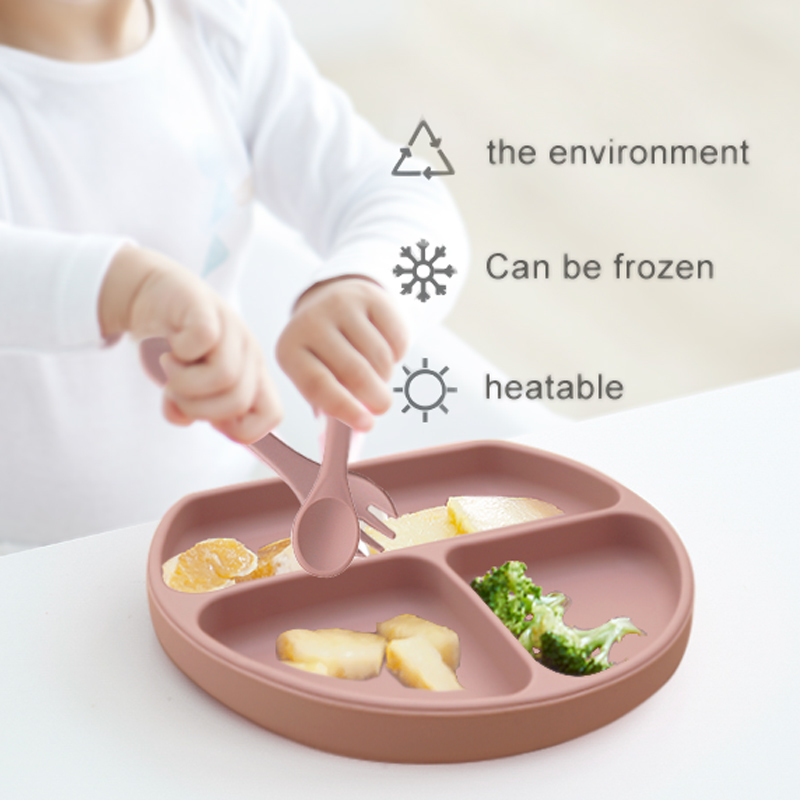 Cups Derees Uitrusting Nontoxic Silicone Children S AFBEELDING BABY VERVOEREN PLAAT Modieuze voedsellade met deksel Training Spoon Fork Born Accessories 220907