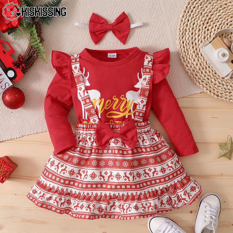 Ocasões especiais Kissing Baby Girl Dress Sets Mother Kids Charm Holida de moda xadrez fofo de natal estilos de roupas roupas de roupa 220907