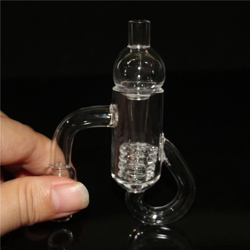 Smoking Diamond Knot Loop Quartz Bangers 10mm 14mm 18mm Maschio Femmina Domeless Quartz Loop Banger Nails tubo dell'acqua Bong in vetro Dab Rigs