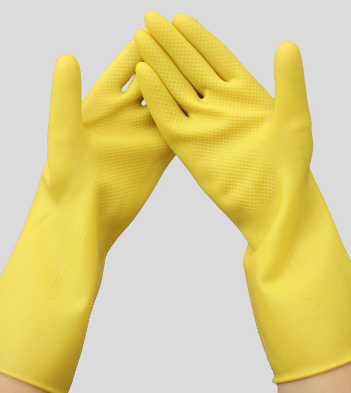 Утолщенные резиновые перчатки для защиты труда, износостойкие латексные кожаные перчатки для мытья посуды, домашней работы, кухни, водонепроницаемые женские перчатки la235v