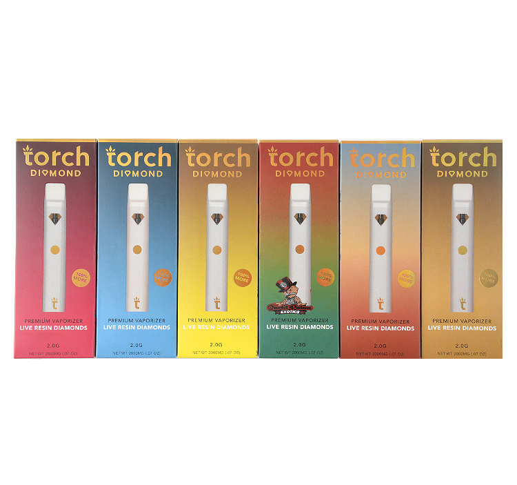 2ml 12 Stains TORCH Disposable Vape Pen E Cigarettes Rechargeable