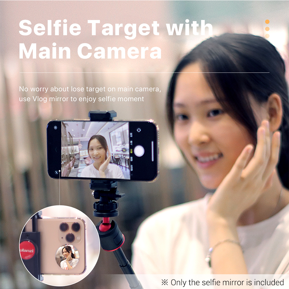 Universal Smartphone Selfie Vlog Mirror para celular Samsung Photo Video Selfie Vlog Acess￳rios