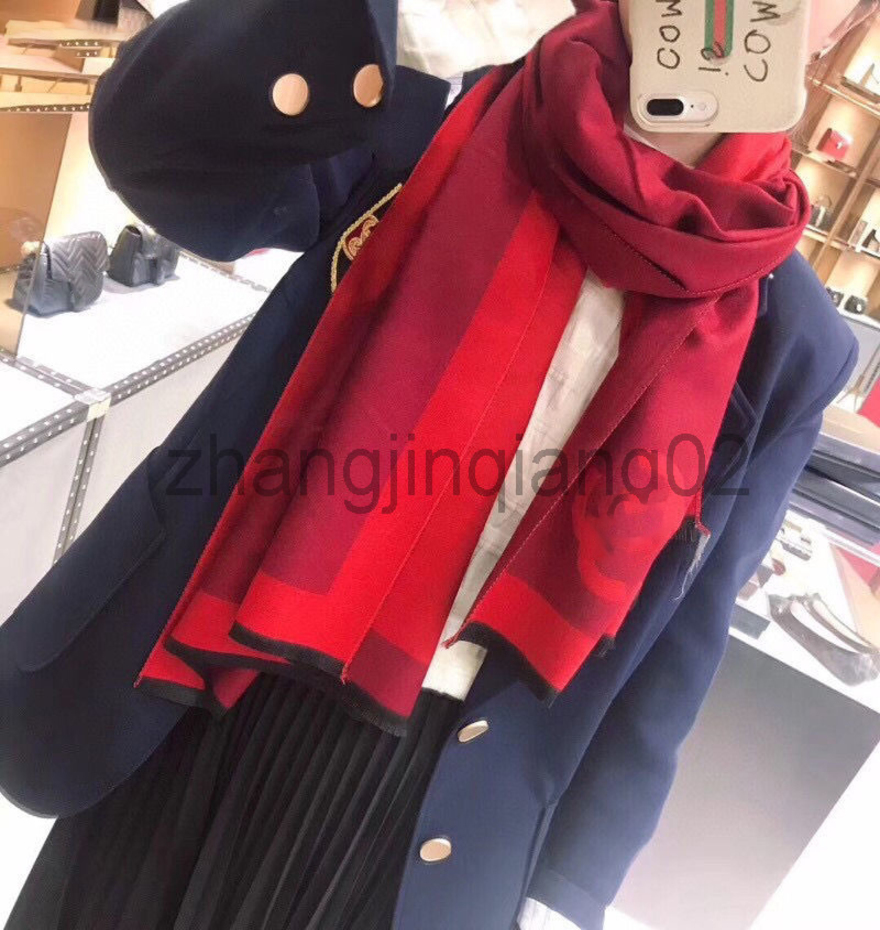 Designer Cashmere Head Channel Scarf For Woman Mens Autumn Winter Soft Thickened Encrypted Scarf Black Generous Red Charming Beaut242r