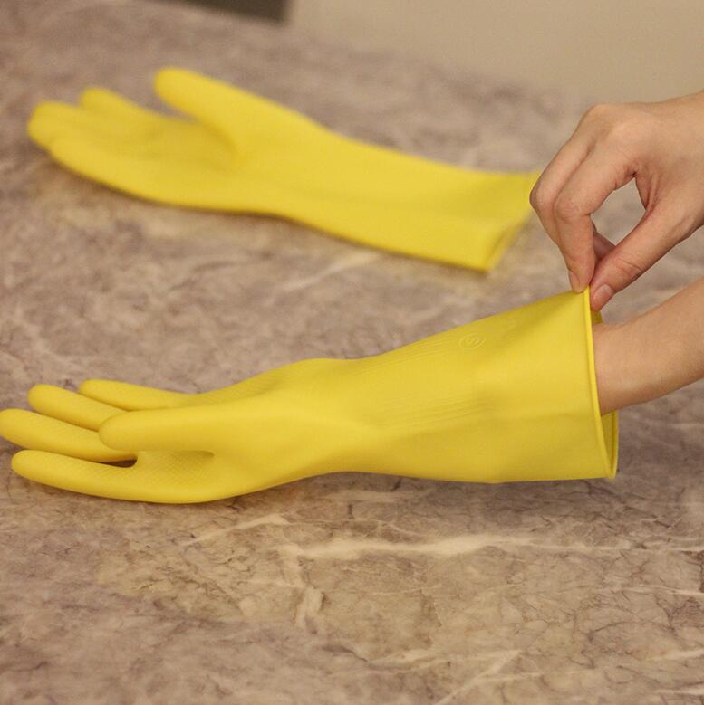 Gants en caoutchouc épais, protection du travail, cuir latex résistant à l'usure, vaisselle, travail ménager, travail de cuisine, étanche, femme la235v