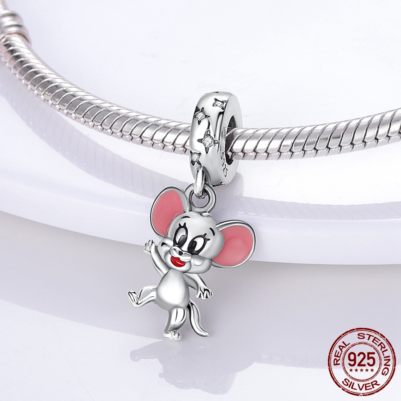 925 perles breloque en argent balancent voiture balancent animaux chats chien perle Fit Pandora bracelet à breloques bijoux à bricoler soi-même accessoires