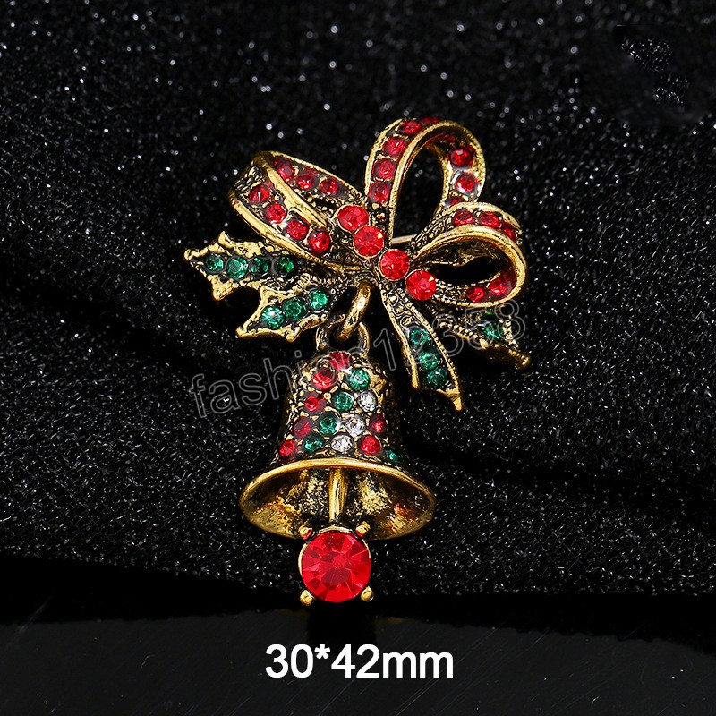 Рождественские броши для женщин снеговик Santa Tree Bells Brooch Bindes Значки рождественские подарки аксессуары прекрасные украшения