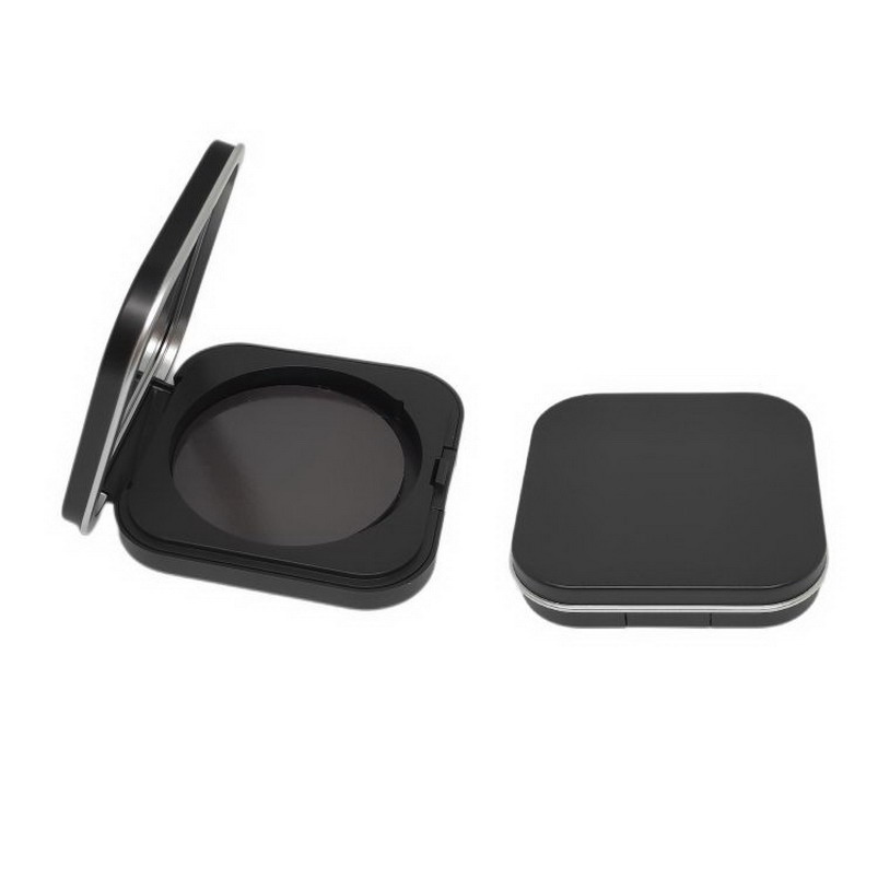 Tavolozza trucco magnetica nera opaca vuota con vaschetta da 59 mm ombretto rossetto fard polvere contorno bronzer evidenziatore