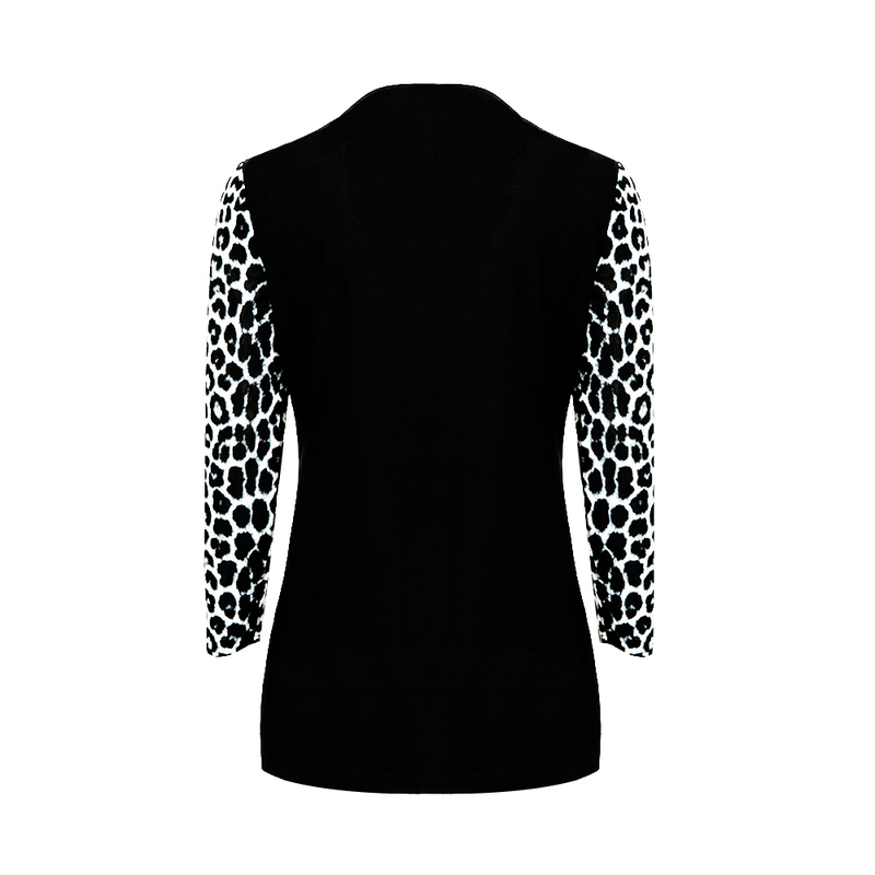 Kvinnors blusar skjortor ytl kvinnor chic leopard blus för arbete plus storlek mode lapptäcke smal skjorta långärmad höst våren tunika toppar blusas h414 220906