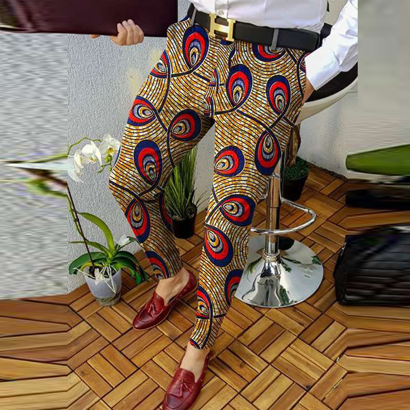 Мужские брюки пружина схема круга печать брюки бизнес -мужчины повседневные застегиваемые дизайнерские брюки Осенний карманный человек леггинсы брюки Harajuku 220907