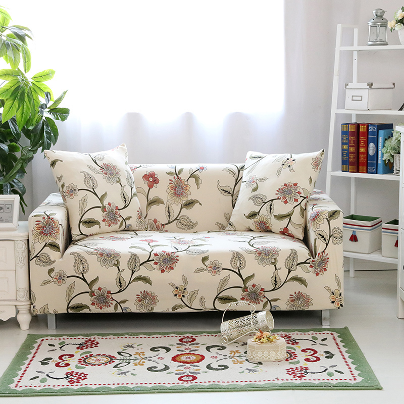 Tampas de cadeira de impressão floral elástica tampa elástica de sofá -algodão tampas resistentes a toalhas