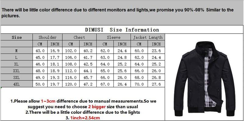 Men's Jackets DIMUSI Mens Spring Autumn Casual Coats Solid Color Sportswear Stand Collar Slim Male Bomber 4XL 220907