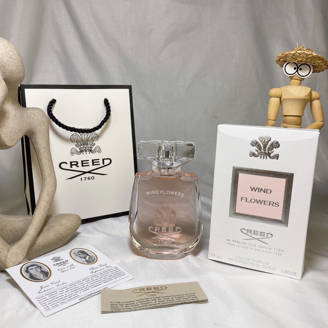 Creed Wind Bloemen Parfum Geur Eau de Parfum 75ml Parijs 2.5fl.oz Langdurige geur Hoge kwaliteit EDP Woman Keulen Spray Woem intens