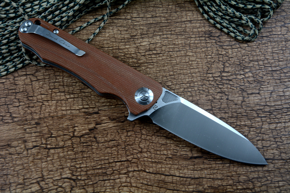 Y-START Katlanır Bıçak D2 Blade Seramik Boya Rulman Yıkayıcı Keten Micarta Saplama Açık Hava Hayatta Kalma EDC David Chen LK5030 tarafından tasarlandı