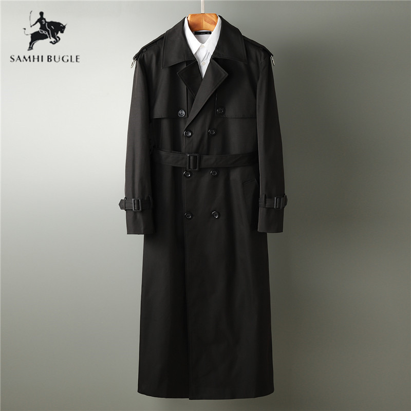 Men039S Trench Coats 6xl 7xl 8xl 9xl äkta högsliten Trench Coat Windbreaker Long Fatal Classic Windbreaker Wu Jing vann H7252807