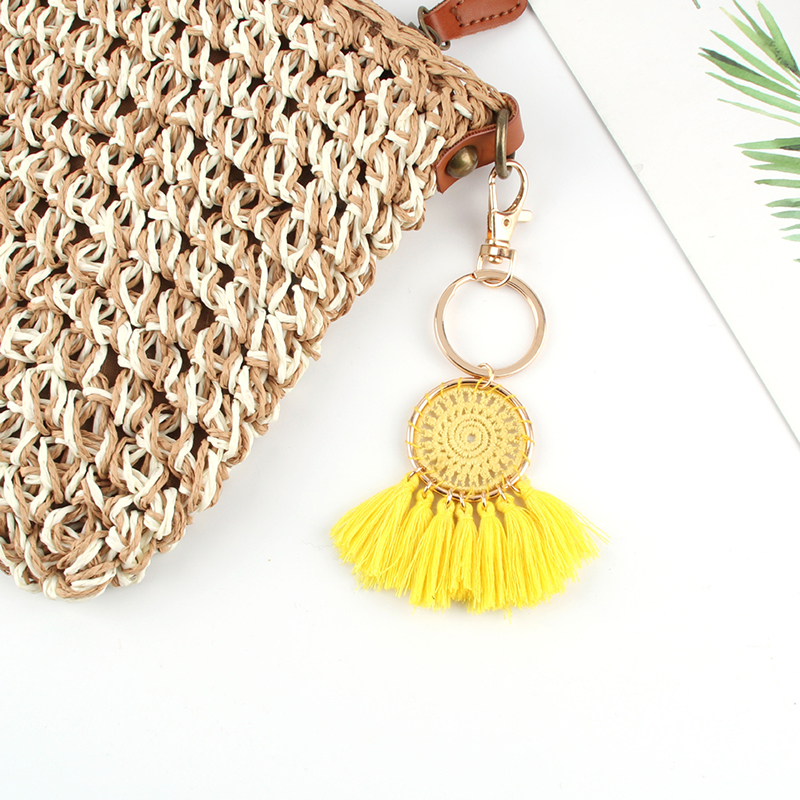 Dream Catcher Keychain Pendant Boho Handwoven Tassel Keychain Bag Decorative Jewelry Ornaments Keyring