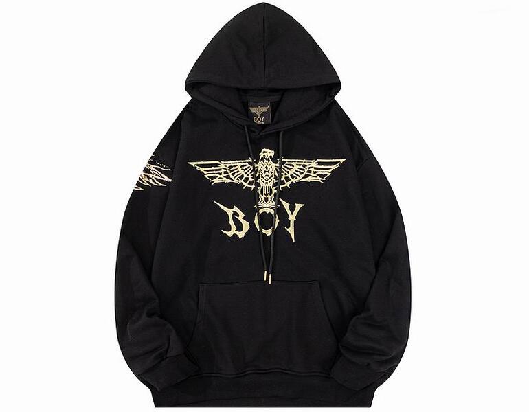 Hoodies reais 5a Boy London Eagle Wingspan Ocultou moletom de camiseta de camiseta para homens tamanho m-2xl