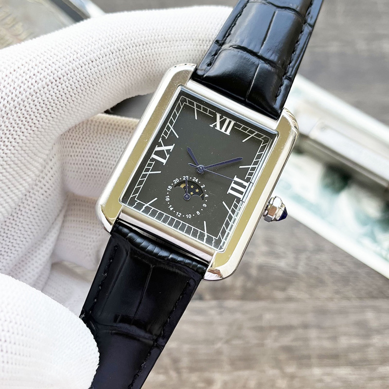 Herrenuhr, automatische mechanische Uhren, Edelstahlarmband, Saphir-Armbanduhr, wasserdicht, Montre-de-Luxe-Armbanduhr, rechteckiges Zifferblatt, 42 mm