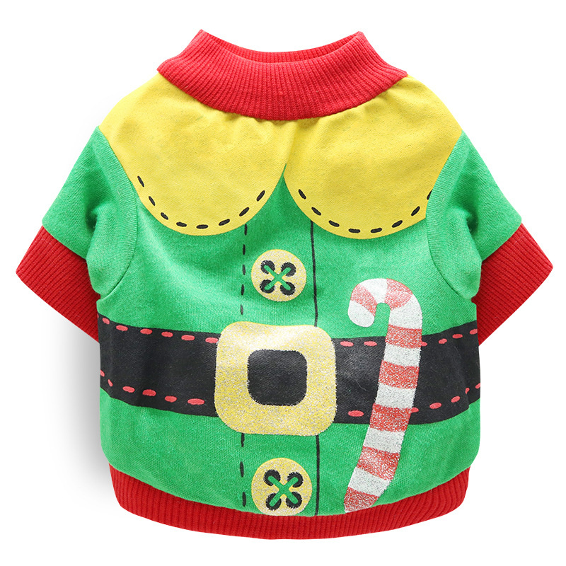 Halloween-Weihnachtshundebekleidung, atmungsaktives Sweatshirt-Outfit für kleine Welpen und Kätzchen, Weihnachtskostüm für Haustiere