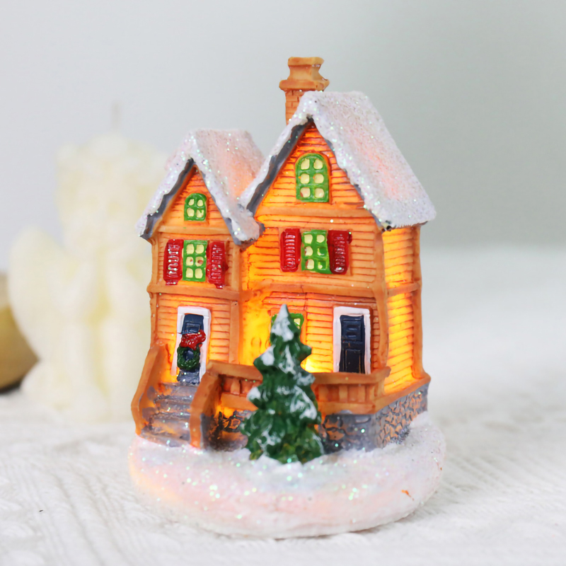 Outras festa de eventos suprimentos de natal brinquedo 2023 Light miniature resina artificial decorações para casas para caseiro ornamento de natal presentes feliz ano 220908