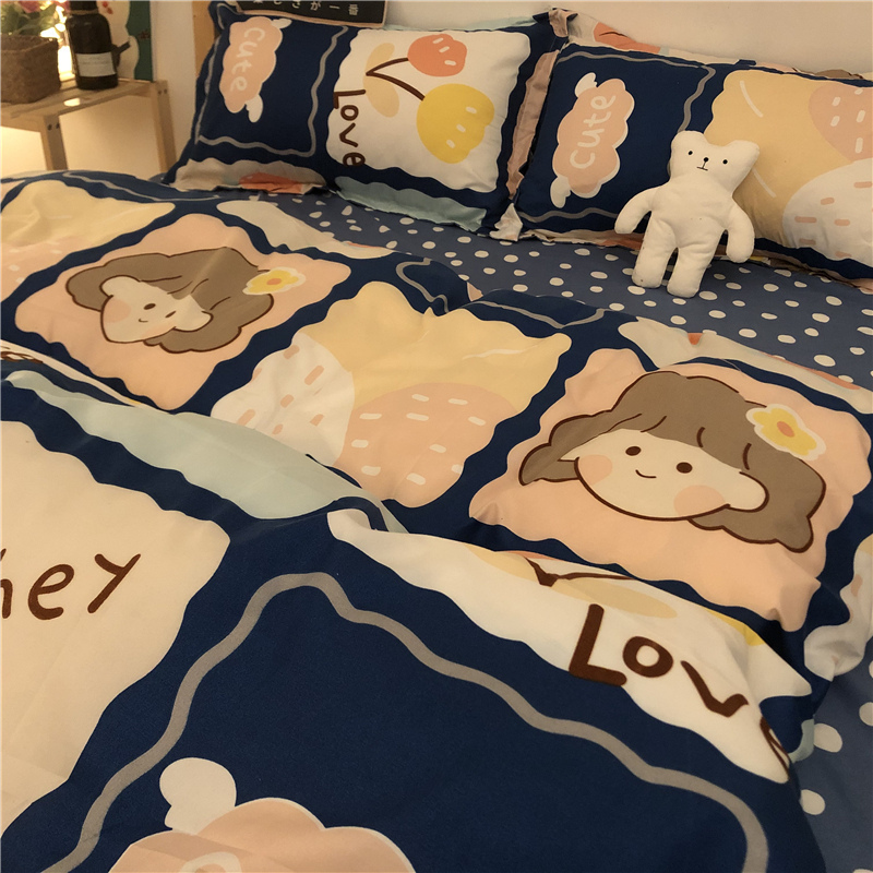 Juegos de cama Juego de funda nórdica Pareja Funda nórdica Kits familiares Juego de colcha de edredón individual Juego de cama Funda de cama nórdica 90 Sábanas de anime 220908