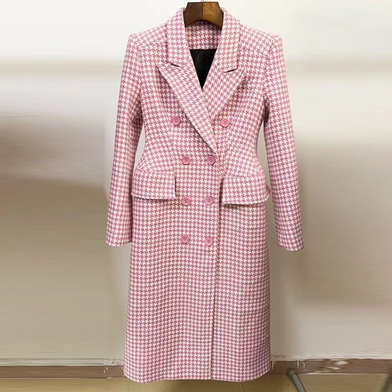 B131 Women Suits Blazers Tide Brand Wysokiej jakości retro projektant mody Pink Serie