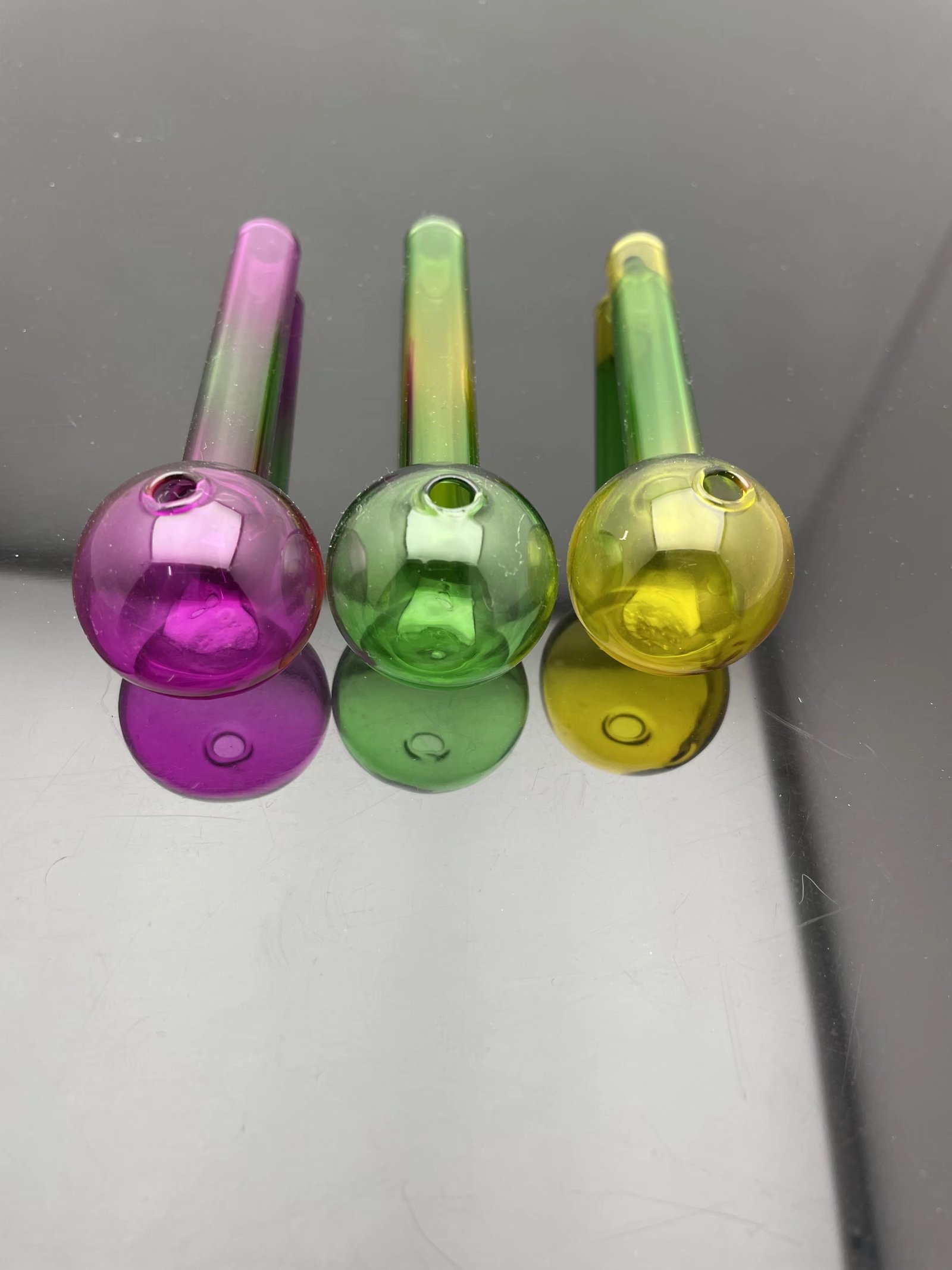 Glass Bowl Pipes Male Joint Colour Funnel Bowls Smoking Colorful thickened large bubble glass straight pipe water bottle